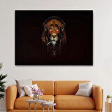 Marjinal Aslan Dekoratif Kanvas Tablo, Duvar Dekoru 5391