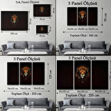 Marjinal Aslan Dekoratif Kanvas Tablo, Duvar Dekoru 5391