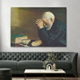 Dua Eden Adam ve Ekmek, Enstrom Grace Dekoratif Kanvas Tablo, Duvar Dekoru 5393