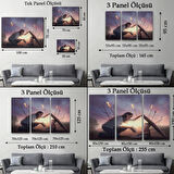 Kütüphane Posteri Bilgi İle Çocuğunu Koruyan Anne Dekoratif Kanvas Tablo, Duvar Dekoru 5411