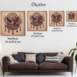 Osmanlı Tuğrası Ottoman Sign Dekoratif Kanvas Tablo, Duvar Dekoru 5804