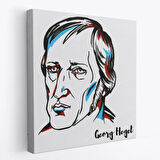 Georg Wilhelm Friedrich Hegel Alman Filozof Dekoratif Kanvas Tablo, Duvar Dekoru 5819