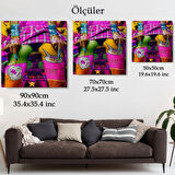 Pop Art Don’t Touch Yazılı Cesur Dekoratif Kanvas Tablo, Duvar Dekoru 5891