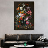 Yağlıboya Görünüm Çiçekler Dekoratif Kanvas Tablo, Duvar Dekoru 5941