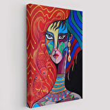 Zarif Kadın Portre Dekoratif Kanvas Tablo, Duvar Dekoru 5945