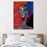 Zarif Kadın Portre Dekoratif Kanvas Tablo, Duvar Dekoru 5945