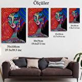 Zarif Kadın Portre Dekoratif Kanvas Tablo, Duvar Dekoru 5945