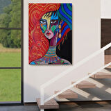 Zarif Kadın Portre Dekoratif Kanvas Tablo, Duvar Dekoru 5945