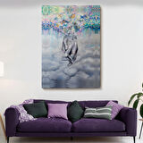 Yağlıboya Görünüm Kadın ve Erkek Elleri Dekoratif Kanvas Tablo, Duvar Dekoru 5951