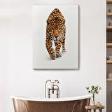 Vahşi Leopar Hayvan Temalı Dekoratif Kanvas Tablo, Duvar Dekoru 5957