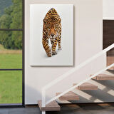 Vahşi Leopar Hayvan Temalı Dekoratif Kanvas Tablo, Duvar Dekoru 5957