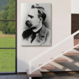 Friedrich Nietzsche Alman Filozof Siyah Beyaz Dekoratif Kanvas Tablo, Duvar Dekoru 5963
