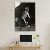 Mustafa Kemal Atatürk ve Karizması Dekoratif Kanvas Tablo, Duvar Dekoru 6052