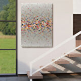 Renkli Çiçekler Temalı Dekoratif Kanvas Tablo, Duvar Dekoru 6085