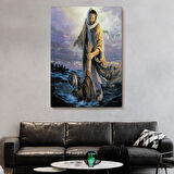 İsa Peteri Kurtarıyor Dekoratif Kanvas Tablo, Duvar Dekoru 6092