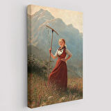 Alman Köylü Kız Dekoratif Kanvas Tablo, Duvar Dekoru 6146