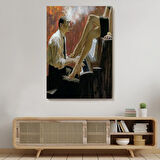 Piyano Virtüözü Adam Ve Kadın Dekoratif Kanvas Tablo, Duvar Dekoru 6191