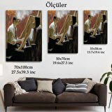 Piyano Virtüözü Adam Ve Kadın Dekoratif Kanvas Tablo, Duvar Dekoru 6191