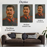 Sovyetler Birliği Diktatörü Joseph Stalin Dekoratif Kanvas Tablo, Duvar Dekoru 6203
