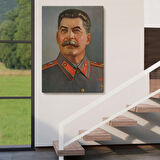 Sovyetler Birliği Diktatörü Joseph Stalin Dekoratif Kanvas Tablo, Duvar Dekoru 6203
