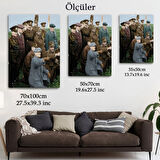 Atatürk ve Silah Arkadaşları Cephede Dekoratif Kanvas Tablo, Duvar Dekoru 6211