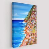 La Bella Positano Amalfi Sahili İtalya Dekoratif Kanvas Tablo, Duvar Dekoru 6237