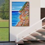 La Bella Positano Amalfi Sahili İtalya Dekoratif Kanvas Tablo, Duvar Dekoru 6237