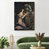 Lamia ve Şövalyesi Orenco Kanaviçe William Waterhouse Dekoratif Kanvas Tablo 6263