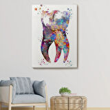 Renkli Diş, Diş Kliniği Dekoratif Kanvas Tablo, Duvar Dekoru 6283