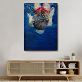 Su Altındaki Kız Dekoratif Kanvas Tablo, Duvar Dekoru 6318