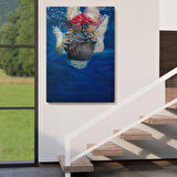 Su Altındaki Kız Dekoratif Kanvas Tablo, Duvar Dekoru 6318