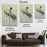 Dans Eden Kadın Modern Dekoratif Kanvas Tablo, Duvar Dekoru 6332