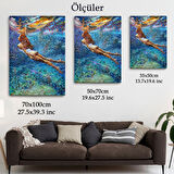 Su Altındaki Kız Dekoratif Kanvas Tablo, Duvar Dekoru 6334