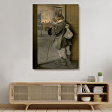 Sınıfın Kapısında Eseri Bogdanov Belsky Dekoratif Kanvas Tablo, Duvar Dekoru 6341