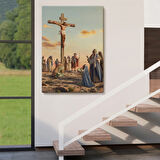 Çarmıha Gerilen İsa Mesih Jesus Christ Dekoratif Kanvas Tablo, Duvar Dekoru 6347