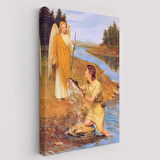 Başmelek Aziz Raphael Dekoratif Kanvas Tablo, Duvar Dekoru 6360