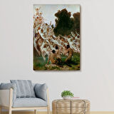 Oreads Eseri William-Adolphe Bouguereau Dekoratif Kanvas Tablo, Duvar Dekoru 6370