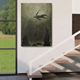 Ağaçlar Üstündeki Hayalet Franz Sedlacek Halloween Dekoratif Kanvas Tablo, Duvar Dekoru 6381