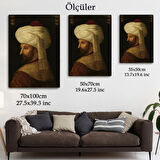 Fatih Sultan Mehmed Han Portresi Dekoratif Kanvas Tablo, Duvar Dekoru 6409