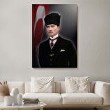 Önder Mustafa Kemal Atatürk Dekoratif Kanvas Tablo, Duvar Dekoru 6419