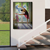 Balerin Kadın Dekoratif Kanvas Tablo, Duvar Dekoru 6428