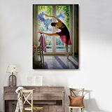 Balerin Kadın Dekoratif Kanvas Tablo, Duvar Dekoru 6428