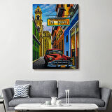 La Bodeguita Cuba Car Dekoratif Kanvas Tablo, Duvar Dekoru 6457