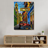 La Bodeguita Cuba Car Dekoratif Kanvas Tablo, Duvar Dekoru 6457