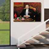 Atatürk ve Keskin Bakışları Dekoratif Kanvas Tablo, Duvar Dekoru 6553