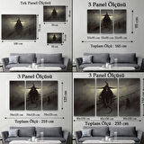 Süpürgeli Cadı Witches Helloven Dekoratif Kanvas Tablo, Duvar Dekoru 6564