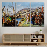 İstanbul Kuşatması, Fatih Sultan Mehmet Dekoratif Kanvas Tablo, Duvar Dekoru 6616