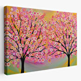 Ağaçtaki Renkler Sürreal Dekoratif Kanvas Tablo, Duvar Dekoru 6629