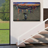 Renklerin Ahengi Sürreal Dekoratif Kanvas Tablo, Duvar Dekoru 6640