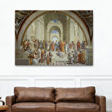 Atina Okulu Eseri Raffaello Sanzio Dekoratif Kanvas Tablo, Duvar Dekoru 6642